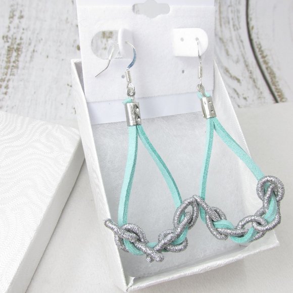 MariMeg Curio Closet Jewelry - Silver Plated Loop Earrings